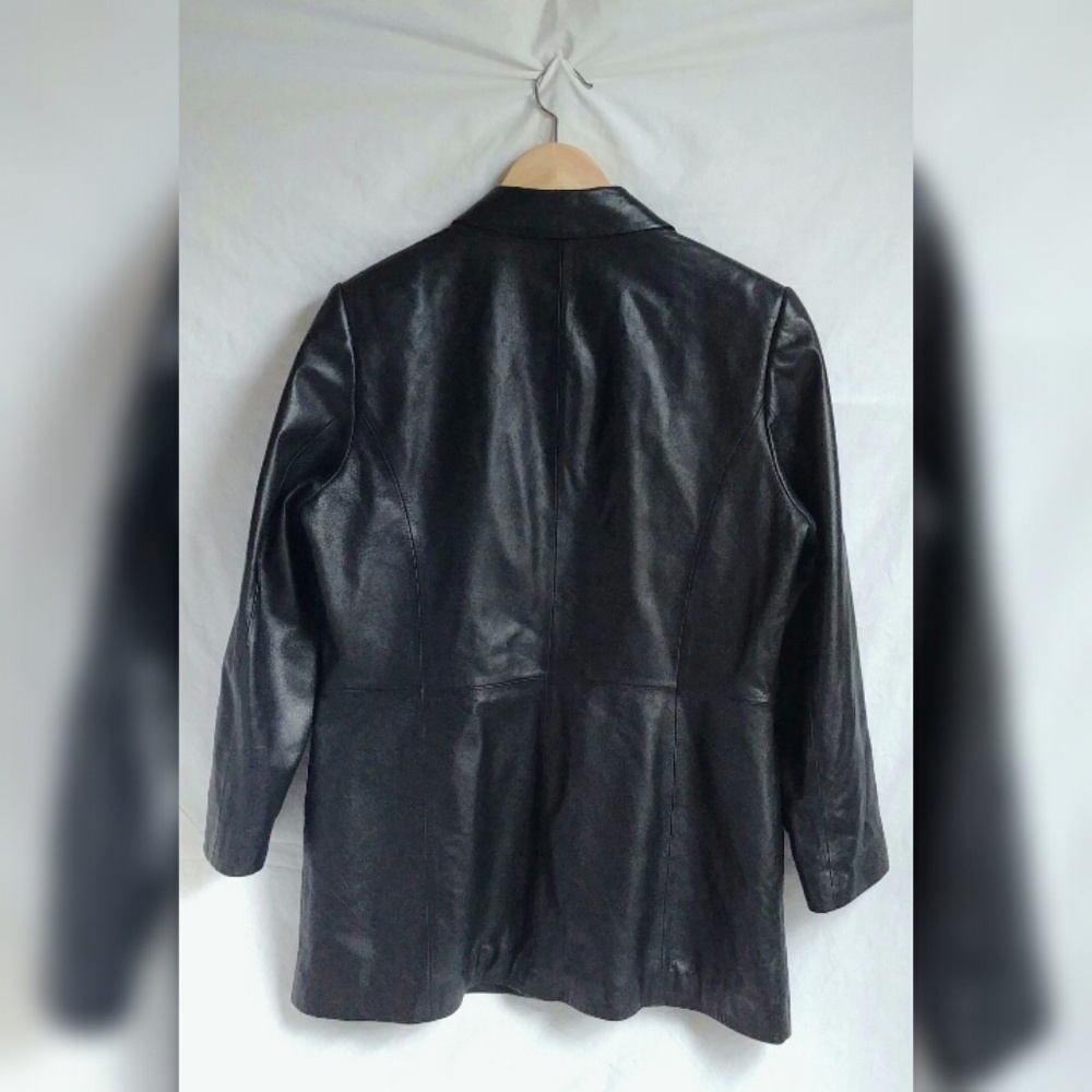 90's style Preview Collection lambskin jacket blk - Picture 3 of 4